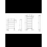 Rankšluosčių džiovintuvas PMH Lasse 830x560 mm, juoda matinė, LA1BA